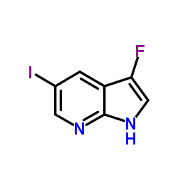 3-Fluoro-5-iodo-1H-pyrrolo[2,3-b]pyridine结构式