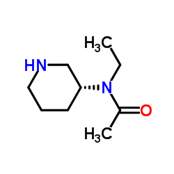 N-Ethyl-N-[(3R)-3-piperidinyl]acetamide Structure