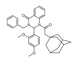 1-[2-(1-adamantyl)acetyl]-3-benzyl-2-(2,4-dimethoxyphenyl)-2H-quinazolin-4-one结构式