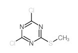 2,4-二氯-6-(甲硫基)-1,3,5-三嗪结构式