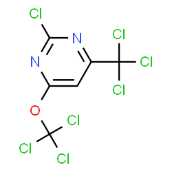 2-chloro-4-trichloromethyl-6-trichloromethoxypyrimidine Structure