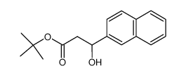 3-Hydroxy-3-naphthalen-2-yl-propionic acid tert-butyl ester结构式