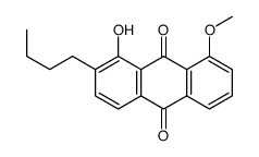2-butyl-1-hydroxy-8-methoxyanthracene-9,10-dione结构式