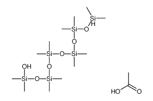 acetic acid,dimethylsilyloxy-[[[[hydroxy(dimethyl)silyl]oxy-dimethylsilyl]oxy-dimethylsilyl]oxy-dimethylsilyl]oxy-dimethylsilane Structure