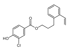 3-(2-ethenylphenyl)propyl 3-chloro-4-hydroxybenzoate结构式