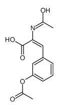 2-acetamido-3-(3-acetyloxyphenyl)prop-2-enoic acid Structure