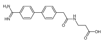 4-Amidino-4'-[[(2-carboxyethyl)aminocarbonyl]methyl]biphenyl Structure