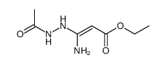 2-Propenoic acid,3-(2-acetylhydrazinyl)-3-amino-,ethyl ester structure