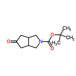 tert-Butyl 5-oxohexahydrocyclopenta[c]pyrrole-2(1H)-carboxylate structure