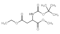 2-tert-butoxycarbonylamino-succinic acid 4-ethyl ester 1-methyl ester Structure