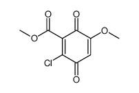 2-chloro-5-methoxy-3,6-dioxo-cyclohexa-1,4-dienecarboxylic acid methyl ester结构式