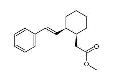 (1S,2R)-methyl 2-{2-[(1E)-2-phenylvinyl]cyclohexyl}acetate结构式