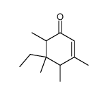 5-ethyl-3,4,5,6-tetramethyl cyclohexen-2-one结构式