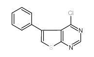 4-氯-5-苯基噻吩并[2,3-d]嘧啶结构式