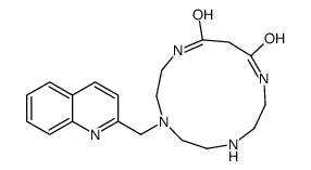 4-(quinolin-2-ylmethyl)-1,4,7,10-tetrazacyclotridecane-11,13-dione结构式