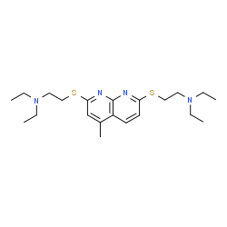 Ethanamine, 2,2-[(4-methyl-1,8-naphthyridine-2,7-diyl)bis(thio)]bis[N,N-diethyl- (9CI) Structure