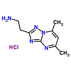 2-(5,7-Dimethyl[1,2,4]triazolo[1,5-a]pyrimidin-2-yl)ethanamine hydrochloride (1:1)结构式