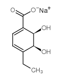 (2R,3S)-1-羧基-4-乙基-2,3-二羟基-环己基-4,6-二烯钠盐结构式