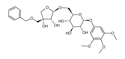 3,4,5-trimethoxyphenyl 6-O-(5-O-benzyl-β-D-erythro-apiofuranosyl)-β-D-glucopyranoside Structure