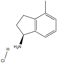 (S)-4-甲基-2,3-二氢-1H-茚-1-胺盐酸盐结构式