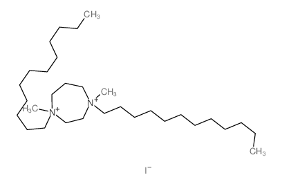 1,4-didodecyl-1,4-dimethyl-1,4-diazoniacycloheptane structure