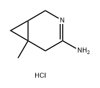 6-甲基-3-氮杂二环[4.1.0]庚-3-烯-4-胺盐酸结构式