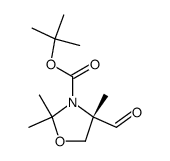 (S)-N-Boc-N,O-isopropylidene-α-methylserinal结构式