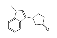 3-(1-methylindol-3-yl)cyclopentan-1-one结构式