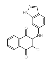 1,4-Naphthalenedione,2-chloro-3-(1H-indazol-6-ylamino)- picture