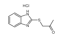 1-(1H-benzoimidazol-2-ylsulfanyl)-propan-2-one, hydrochloride Structure
