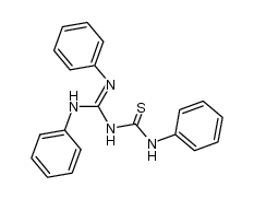 N,N'-diphenylformamidino-N''-phenylthiocarbamide结构式
