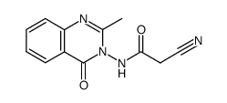 2-cyano-N-(2-methyl-4-oxo-4H-quinazolin-3-yl)-acetamide structure