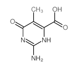 4-Pyrimidinecarboxylicacid, 2-amino-1,6-dihydro-5-methyl-6-oxo-结构式