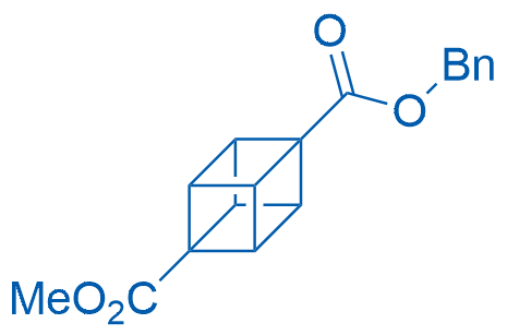 1-Benzyl 4-methyl cubane-1,4-dicarboxylate structure