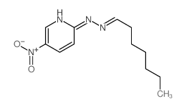 Heptanal,2-(5-nitro-2-pyridinyl)hydrazone Structure