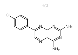 2,4-Pteridinediamine,7-(4-chlorophenyl)-, hydrochloride (1:1) structure