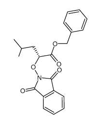 benzyl (R)-4-methyl-2-phthalimidooxypentanoate结构式