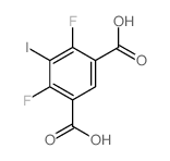 1,3-Benzenedicarboxylicacid, 4,6-difluoro-5-iodo-结构式