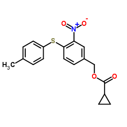 4-[(4-Methylphenyl)sulfanyl]-3-nitrobenzyl cyclopropanecarboxylate结构式