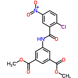 Dimethyl 5-[(2-chloro-5-nitrobenzoyl)amino]isophthalate结构式