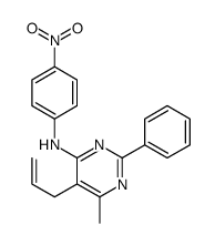 6-methyl-N-(4-nitrophenyl)-2-phenyl-5-prop-2-enylpyrimidin-4-amine Structure