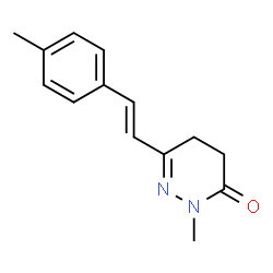 2-METHYL-6-(4-METHYLSTYRYL)-4,5-DIHYDRO-3(2H)-PYRIDAZINONE结构式