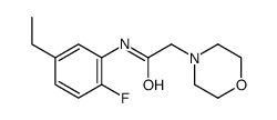 N-(5-ethyl-2-fluorophenyl)-2-morpholin-4-ylacetamide结构式