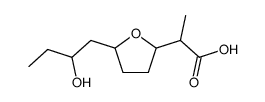 Tetrahydro-5-(2-hydroxybutyl)-α-methyl-2-furanacetic acid structure