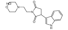 3-(1H-indol-3-yl)-1-(2-morpholin-4-ylethyl)pyrrolidine-2,5-dione,hydrochloride结构式