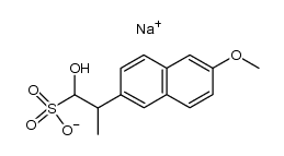 sodium 1-hydroxy-2-(6-methoxynaphthalen-2-yl)propane-1-sulfonate结构式