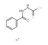 (2-benzoylhydrazinyl)methanedithioic acid structure