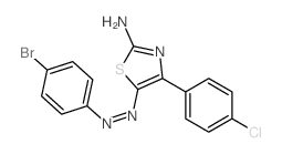 4-bromo-N-[[4-(4-chlorophenyl)-2-imino-1,3-thiazol-5-ylidene]amino]aniline Structure