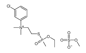 (3-chlorophenyl)-[2-[ethoxy(methyl)phosphoryl]sulfanylethyl]-dimethylazanium,methyl sulfate Structure