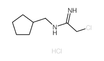 Ethanimidamide,2-chloro-N-(cyclopentylmethyl)-, hydrochloride (1:1) Structure